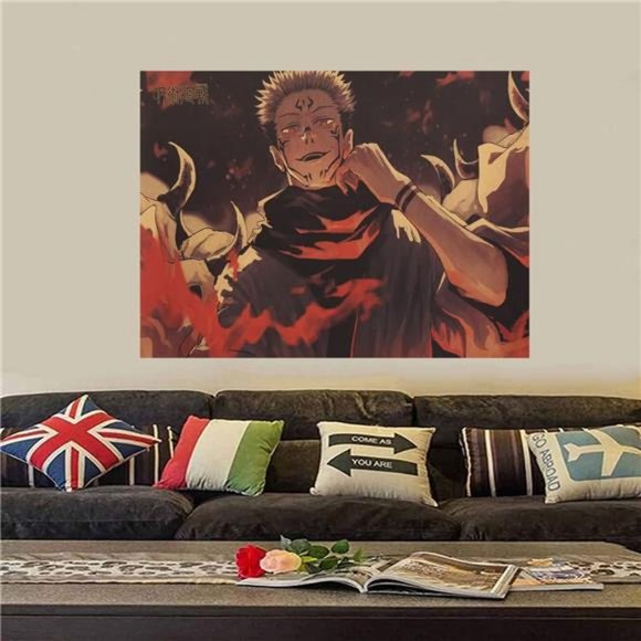 Japanese Anime Poster Jujutsu Kaisen JJK 20x14 inch Kraft Paper Ryomen Sukuna